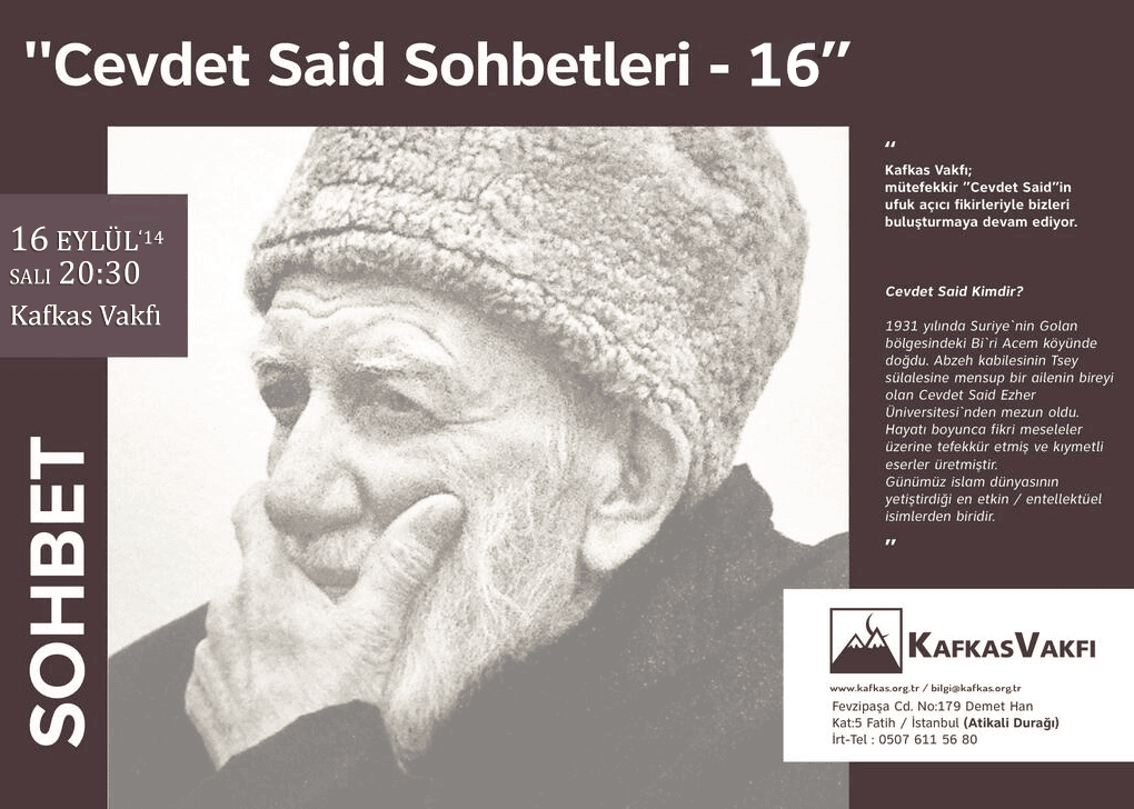 Cevdet Said Sohbeti – 25.03.14