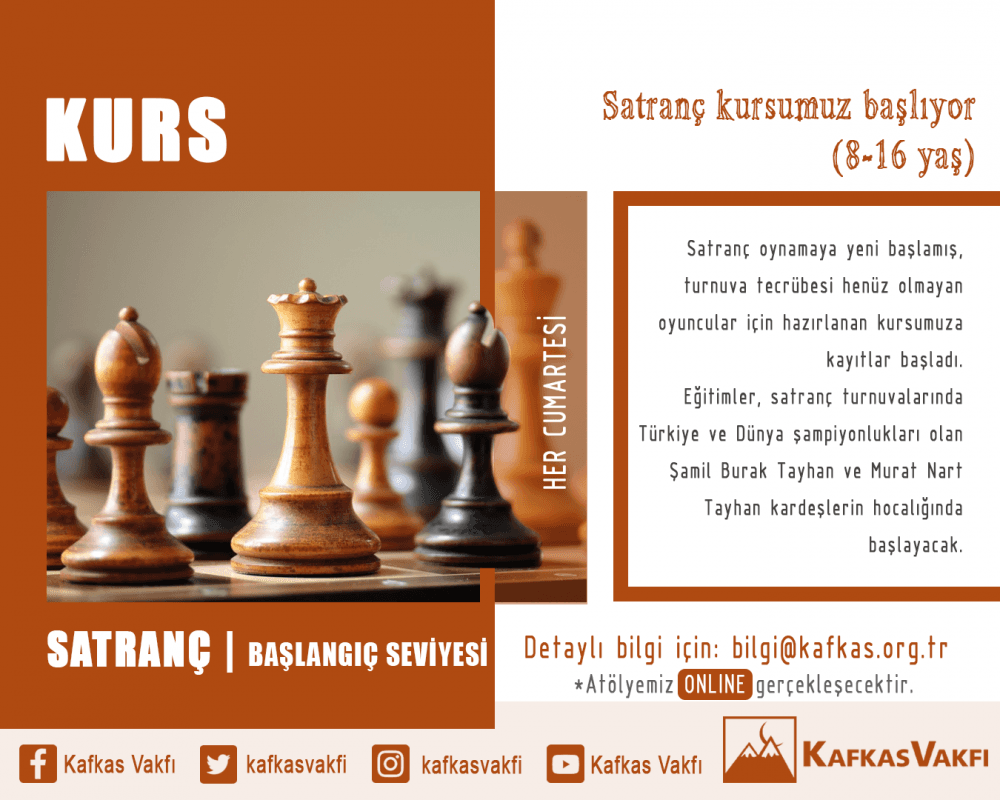 Satranç Kursu – Başlangıç Seviyesi