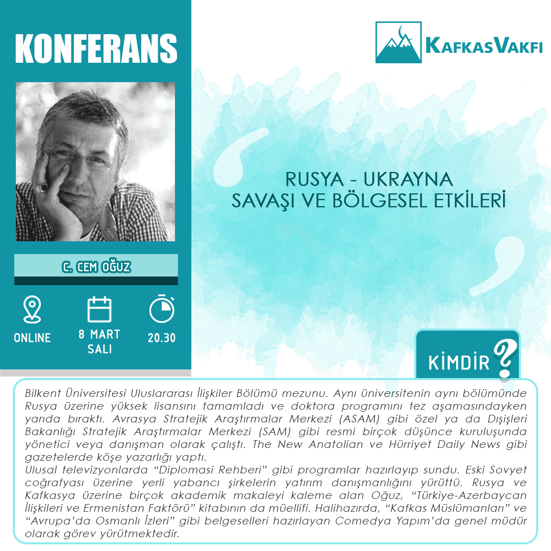 Konferans | Rusya – Ukrayna Savaşı ve Bölgesel Etkileri
