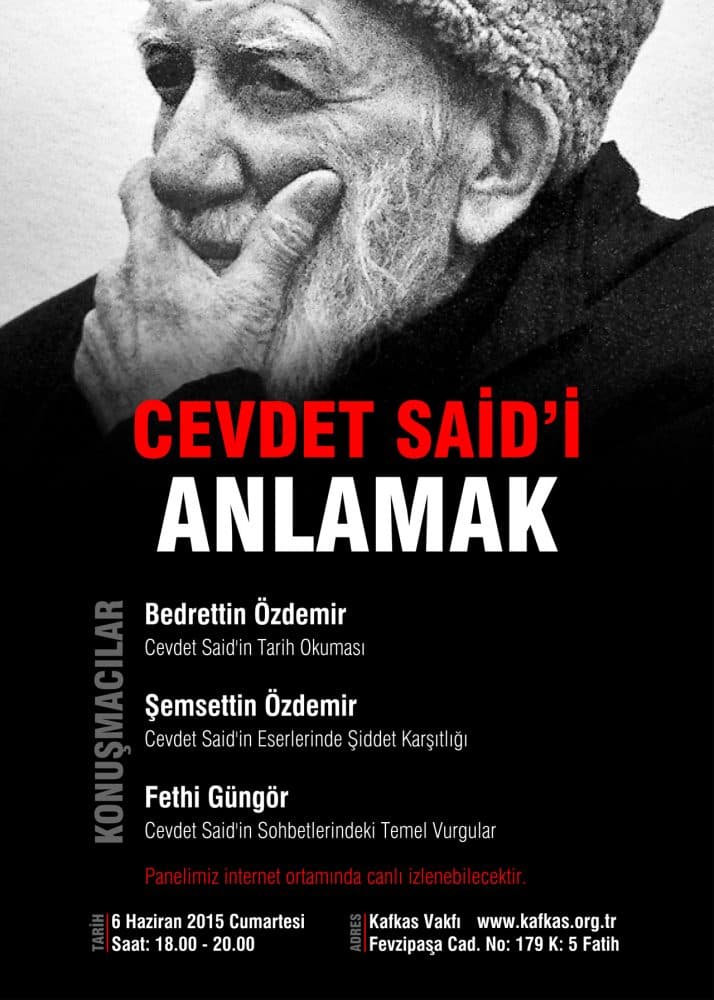 PANEL: CEVDET SAİD’İ ANLAMAK