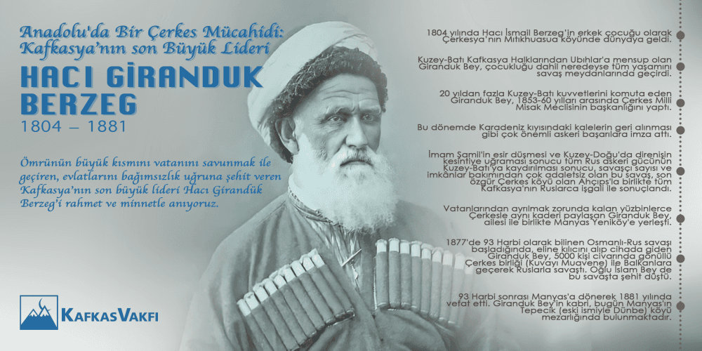 Anadolu’da Bir Çerkes Mücahidi: Kafkasya’nın Son Büyük Lideri Hacı Giranduk Berzeg