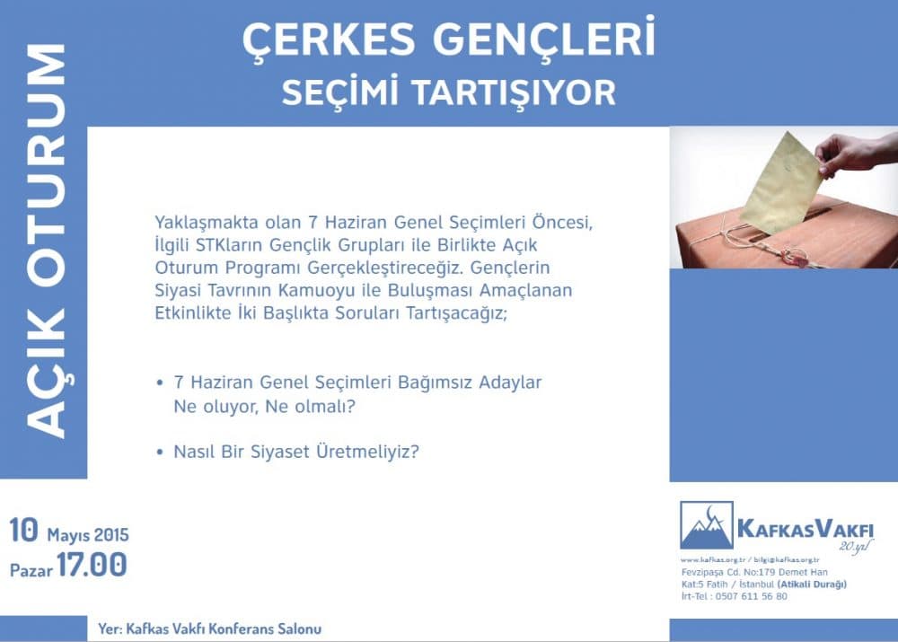 AÇIK OTURUM:GENÇLER SEÇİMİ TARTIŞIYOR